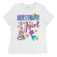 White birthday girl 1 Ladies Tee - BundleAndBundleShop