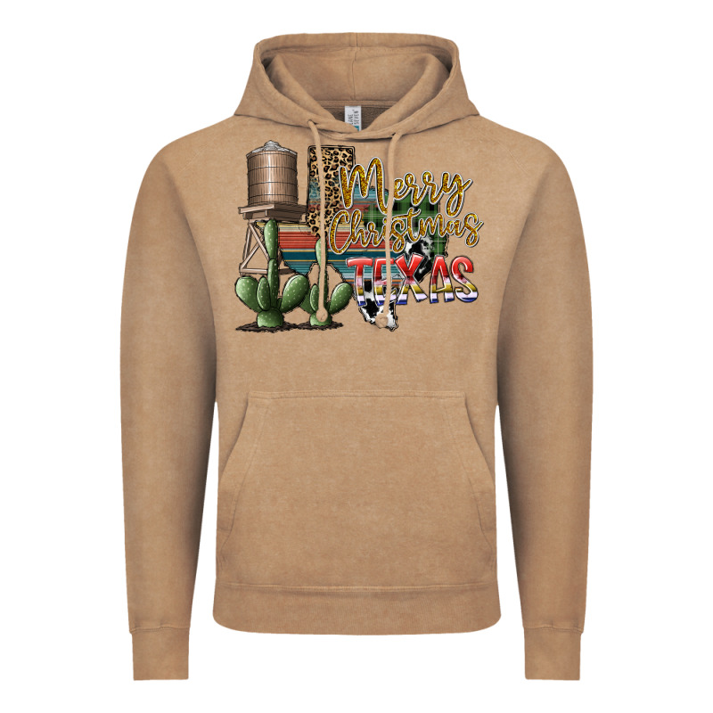Merry Christmas Texas Vintage Hoodie by SublimationCraftShop | Teevron