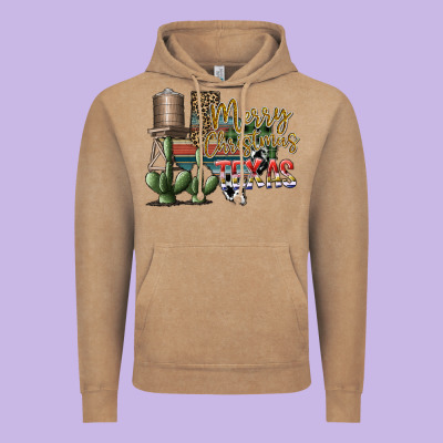 Merry Christmas Texas Vintage Hoodie Designed By Sublimationcraftshop