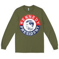 Army Green vintage 1960 kennedy for president Long Sleeve Tee - DesigneFamous
