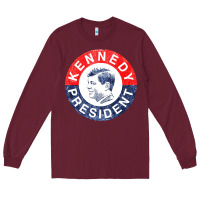 Burgundy vintage 1960 kennedy for president Long Sleeve Tee - DesigneFamous