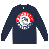 Navy vintage 1960 kennedy for president Long Sleeve Tee - DesigneFamous