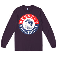 Plum vintage 1960 kennedy for president Long Sleeve Tee - DesigneFamous