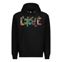 Black love autism awareness leopard cowhide Premium Hoodie - Artiststas