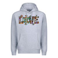 Heather Grey love autism awareness leopard cowhide Premium Hoodie - Artiststas