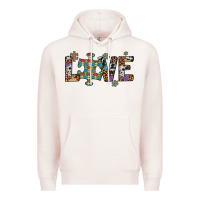 Pale Pink love autism awareness leopard cowhide Premium Hoodie - Artiststas