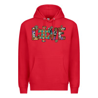 Red love autism awareness leopard cowhide Premium Hoodie - Artiststas