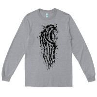 Heather Grey horse of rohan active Long Sleeve Tee - DesigneFamous