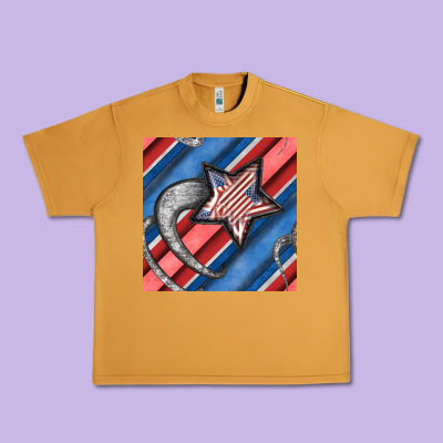 Stripes & Stars Seamless Pattern Urban Heavy Tee Designed By Bundleandbundleshop
