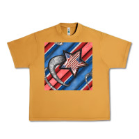 Peanut Butter stripes & stars seamless pattern Urban Heavy Tee - BundleAndBundleShop