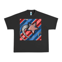 Pigment Black stripes & stars seamless pattern Urban Heavy Tee - BundleAndBundleShop