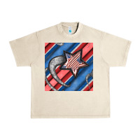 Sandshell stripes & stars seamless pattern Urban Heavy Tee - BundleAndBundleShop