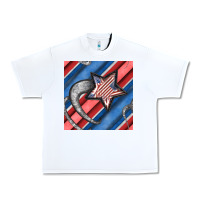 White stripes & stars seamless pattern Urban Heavy Tee - BundleAndBundleShop