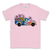 Bubblegum Pink USA 4th of July Sunflower Truck Classic Tee - Jasminsmagicworld
