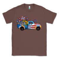 Chestnut USA 4th of July Sunflower Truck Classic Tee - Jasminsmagicworld