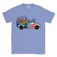 Colony Blue USA 4th of July Sunflower Truck Classic Tee - Jasminsmagicworld