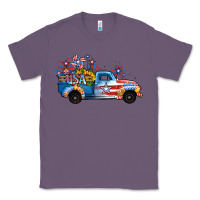 Lavender USA 4th of July Sunflower Truck Classic Tee - Jasminsmagicworld