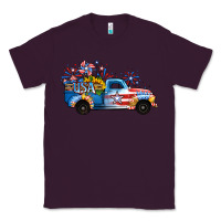 Plum USA 4th of July Sunflower Truck Classic Tee - Jasminsmagicworld