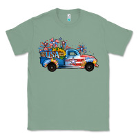 Sage USA 4th of July Sunflower Truck Classic Tee - Jasminsmagicworld