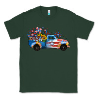 Sports Green USA 4th of July Sunflower Truck Classic Tee - Jasminsmagicworld