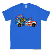 True Royal USA 4th of July Sunflower Truck Classic Tee - Jasminsmagicworld