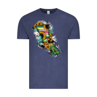 Vintage Denim Baja California State Of Mexico Map Vintage Tee - RanaPortraitStore