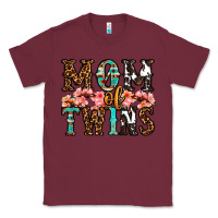 Burgundy mom of twins Classic Tee - OliviaCreatesArt