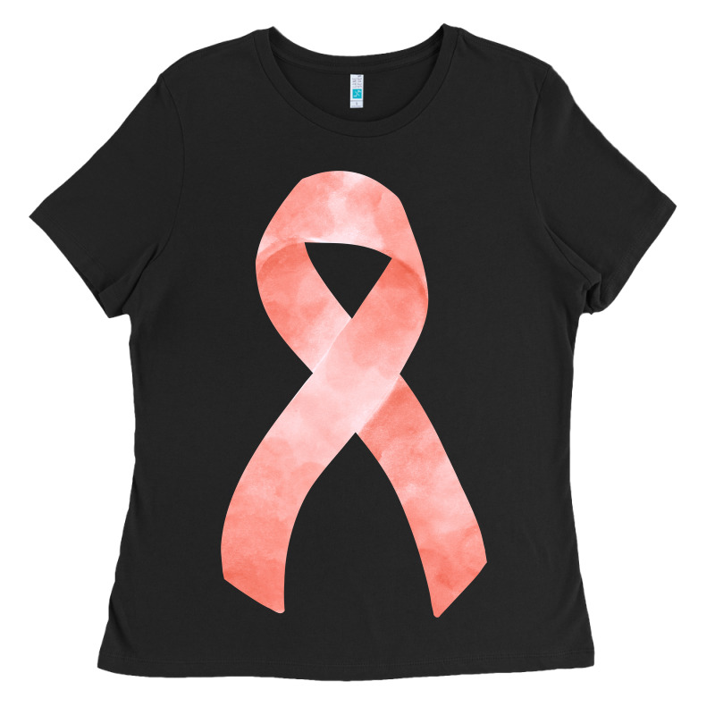 Uterine Or Endometrial Cancer Ribbon Ladies Tee by FaDigitalArtStudio | Teevron