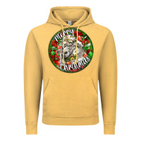 Vintage Mustard christmas lincoln sheep Vintage Hoodie - LillyAllenDesigns