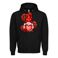 Black valentines day red Zipper Hoodie - RanaPortraitStore