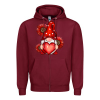 Burgundy valentines day red Zipper Hoodie - RanaPortraitStore