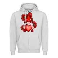 Dove Grey valentines day red Zipper Hoodie - RanaPortraitStore