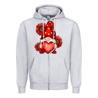 Heather Grey valentines day red Zipper Hoodie - RanaPortraitStore
