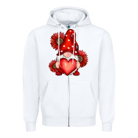 White valentines day red Zipper Hoodie - RanaPortraitStore