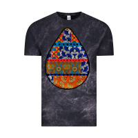 Cloud Black african fabric pattern teardrop earrings 4 Vintage Tee - BundleAndBundleShop