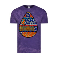 Cloud Purple african fabric pattern teardrop earrings 4 Vintage Tee - BundleAndBundleShop