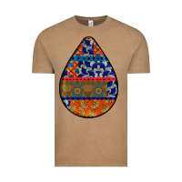 Vintage Coffee african fabric pattern teardrop earrings 4 Vintage Tee - BundleAndBundleShop