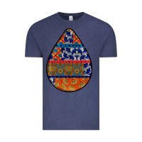 Vintage Denim african fabric pattern teardrop earrings 4 Vintage Tee - BundleAndBundleShop