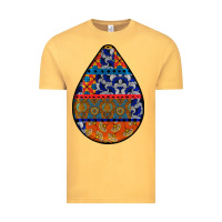 Vintage Mustard african fabric pattern teardrop earrings 4 Vintage Tee - BundleAndBundleShop