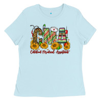 Baby Blue christmas cma certified medical assistant Ladies Tee - FaDigitalArtStudio
