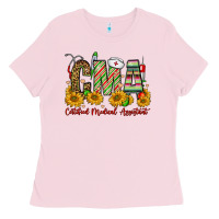Bubblegum Pink christmas cma certified medical assistant Ladies Tee - FaDigitalArtStudio