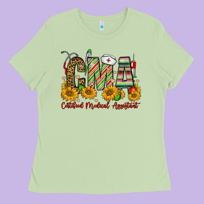 Christmas Cma Certified Medical Assistant Ladies Tee Designed By Fadigitalartstudio