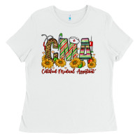 White christmas cma certified medical assistant Ladies Tee - FaDigitalArtStudio