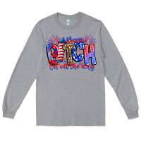 Heather Grey boom bitch get out the way Long Sleeve Tee - CowhideDigitalArt