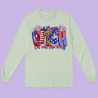 Boom Bitch Get Out The Way Long Sleeve Tee Designed By Cowhidedigitalart