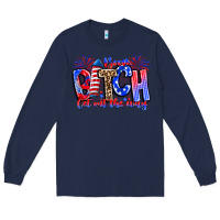 Navy boom bitch get out the way Long Sleeve Tee - CowhideDigitalArt