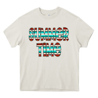 Cream summer time serape doodle Heavy Core Tee - CowCowDesign