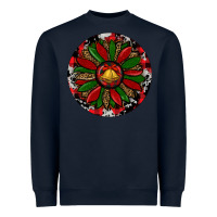 Navy Sunflower Christmas Heavyweight Sweatshirt - RanaPortraitStore
