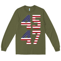 Army Green 4547 Long Sleeve Tee - DesigneFamous