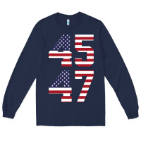 Navy 4547 Long Sleeve Tee - DesigneFamous